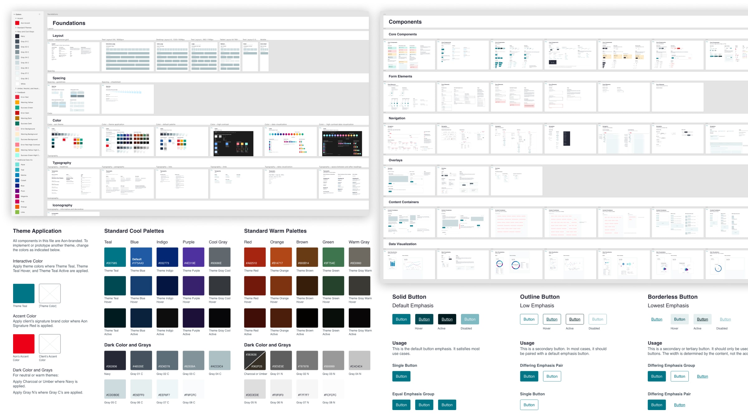Token-based design system architecture mapping variables to client-branded components