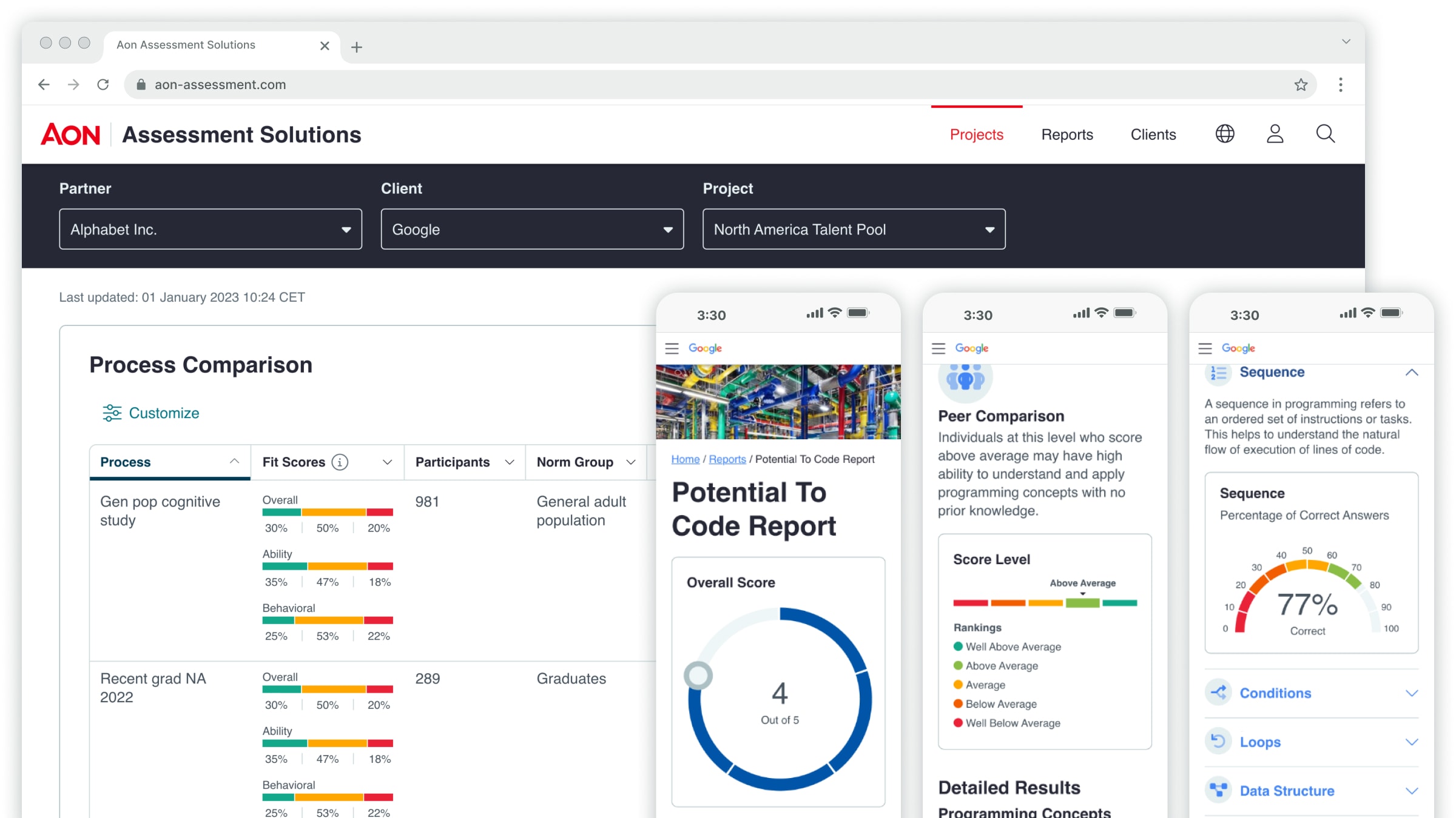 Enterprise SaaS B2B admin dashboard and client-branded reporting interface