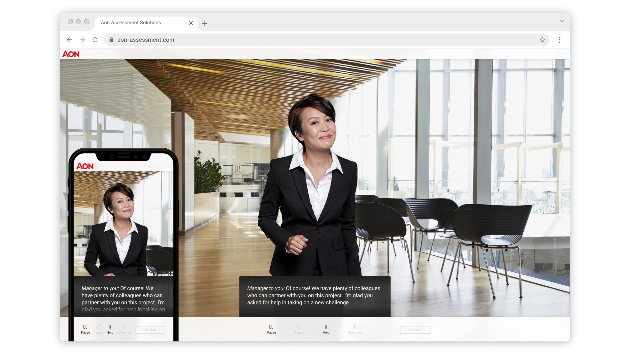Immersive simulation interface with closed-captioning