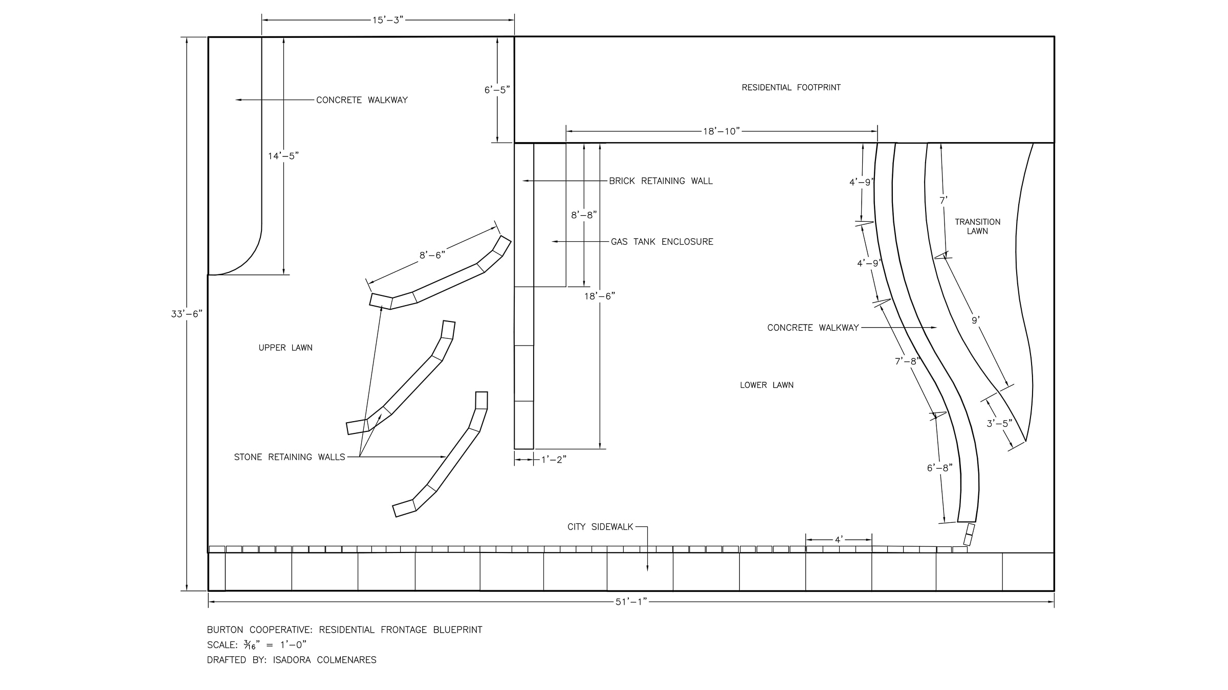 Baseline 2D vector top view layout drafted in AutoCAD