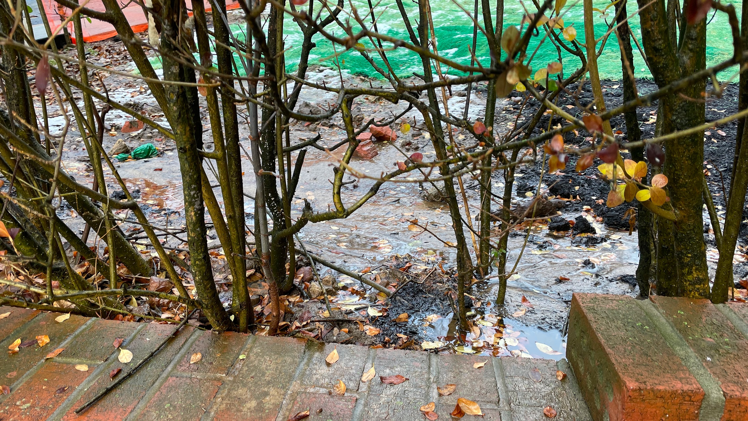 Storm water flooding due to insufficient erosion control