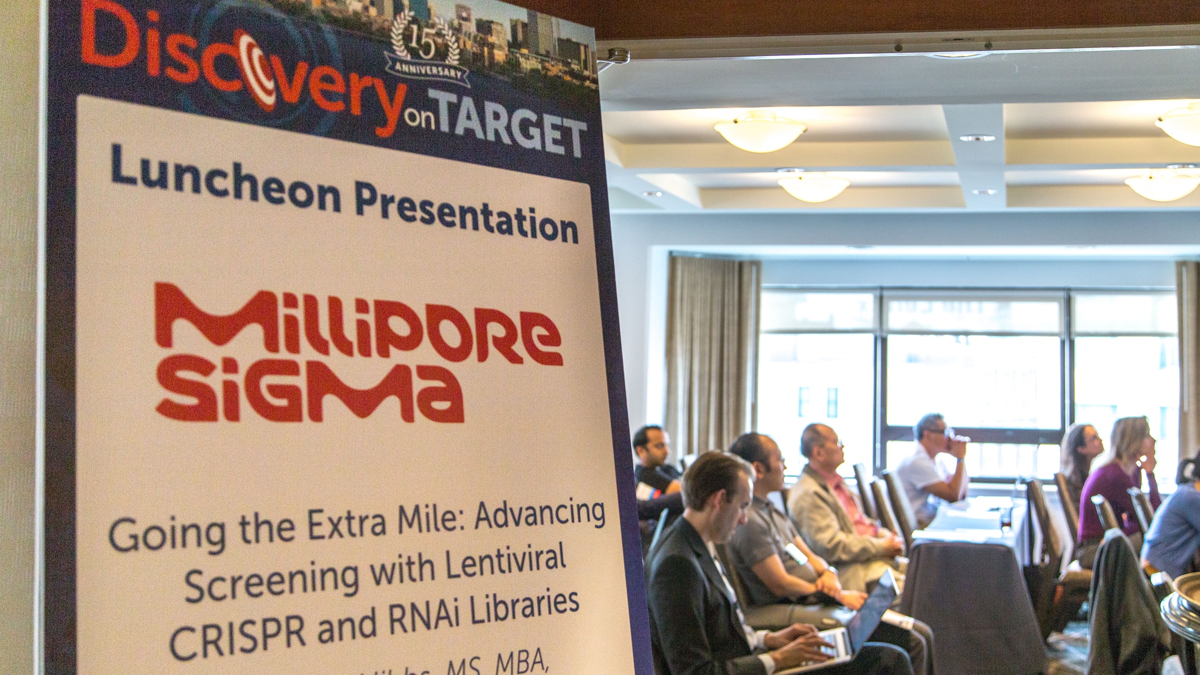 Session room marker with conference branding