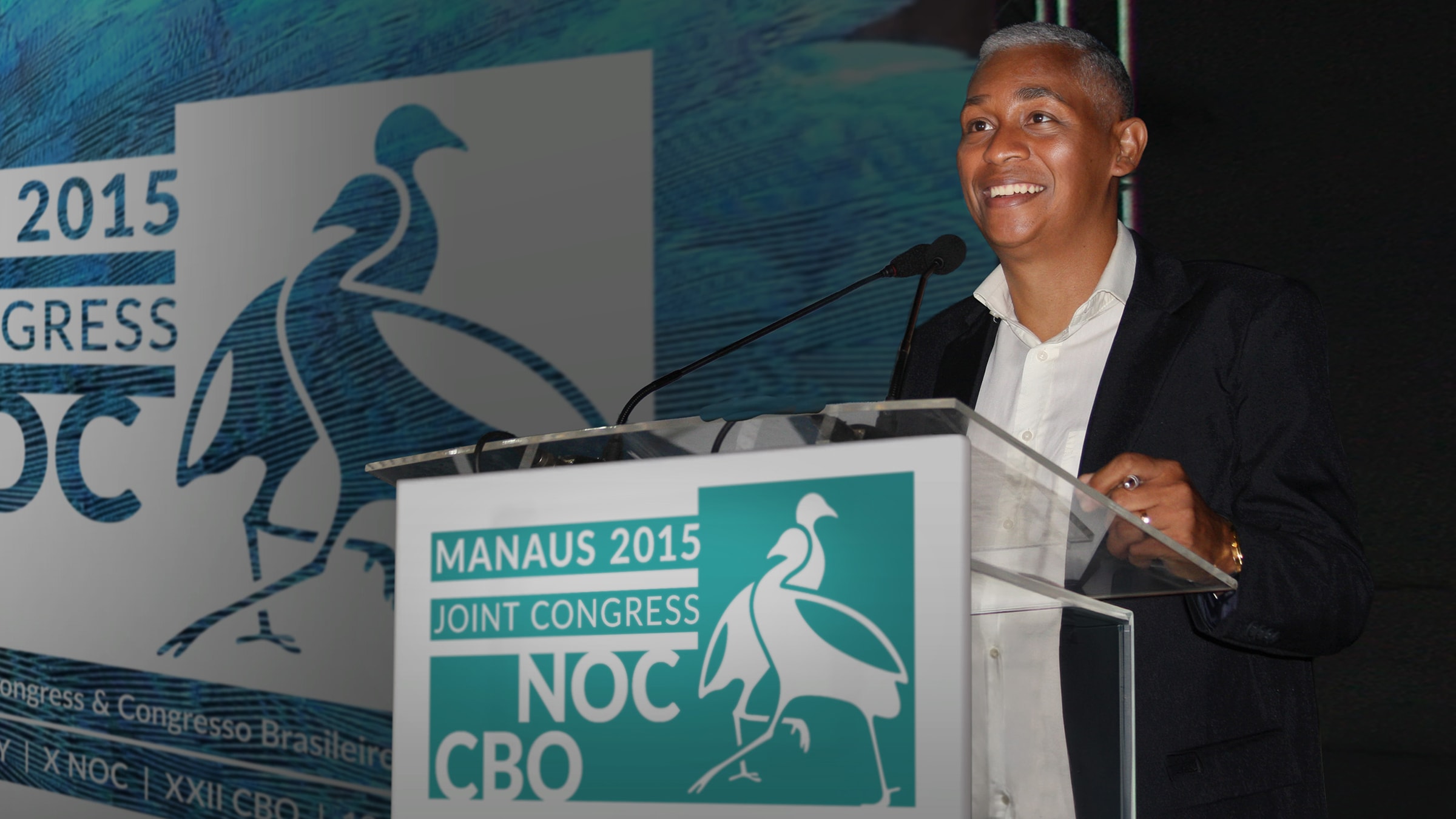 Keynote presentation staging and integrated environmental branding system